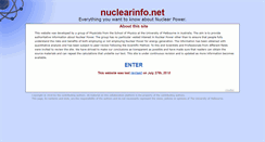 Desktop Screenshot of nuclearinfo.net