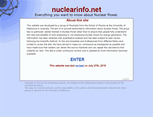 Tablet Screenshot of nuclearinfo.net